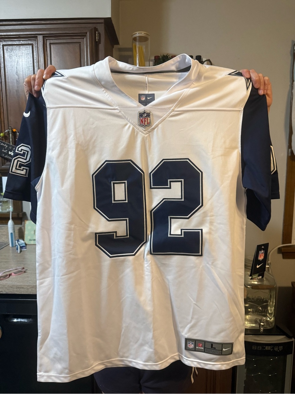 Nike NFL Dallas Cowboys #92 White Navy Jersey